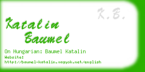 katalin baumel business card